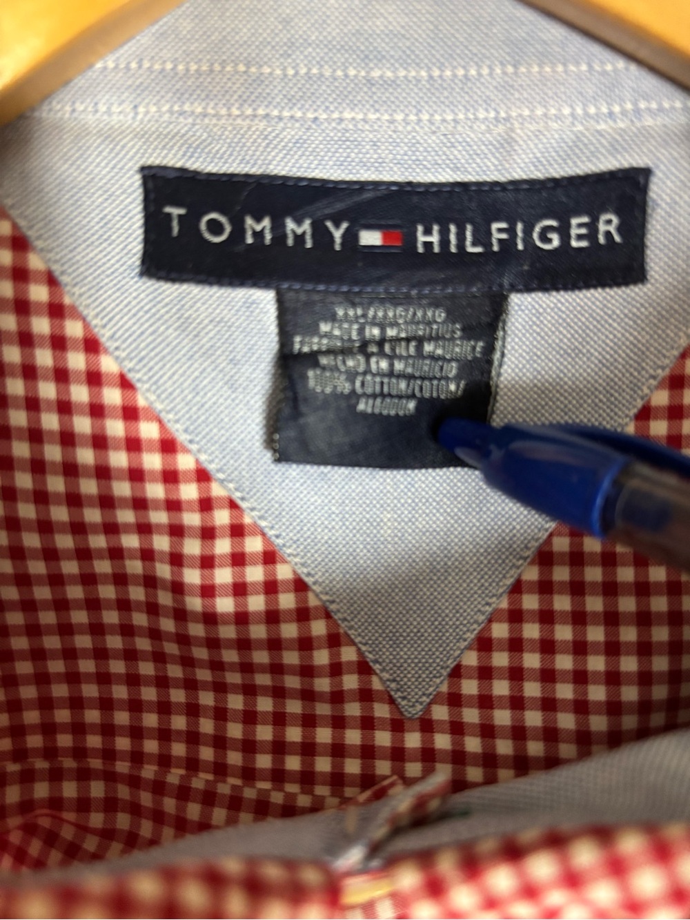 Tommy Hilfiger Short Sleeve Red Check Shirt XXL - Picture 4 of 4